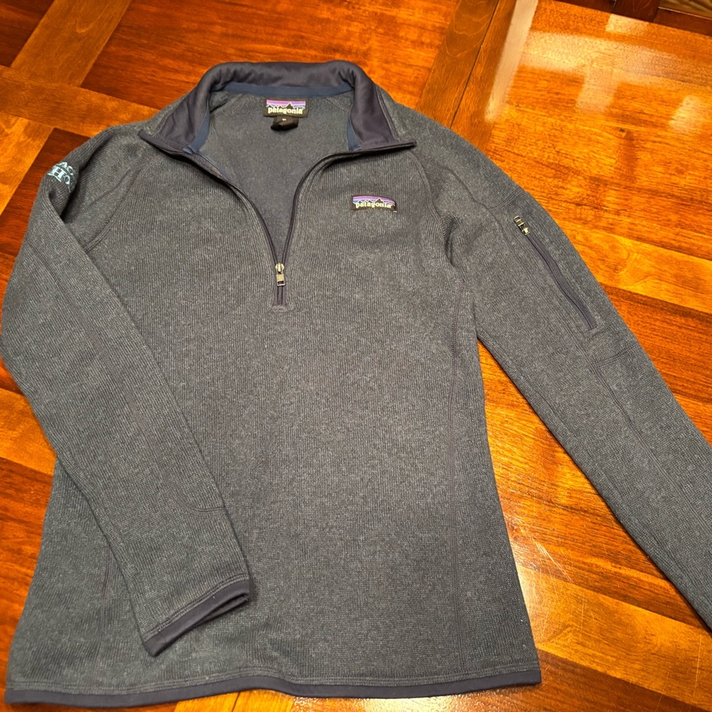 Patagonia Jackson Hole, Wyoming logo on sleeve bought from the town square.